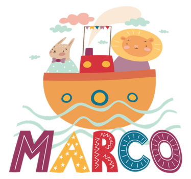 Tapete vinílico de animais em um barco - TenStickers