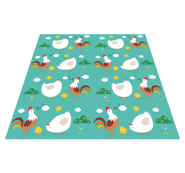 Tapete vinílico de animais com padrão de galo cantor - TenStickers
