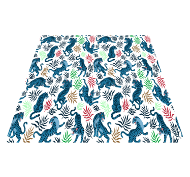 Tapete vinílico de animais leopardos coloridos e perigosos - TenStickers