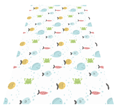 Tapete vinílico de animais peixes coloridos em fundo branco - TenStickers