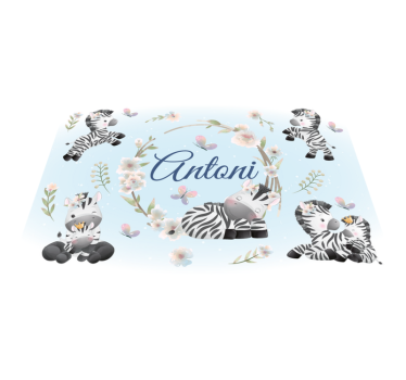 Tapete vinílico de animais zebrinhas personalizadas - TenStickers