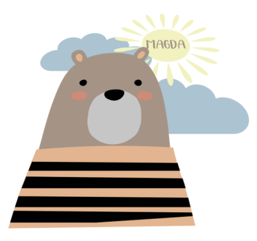 Tapete vinílico de animais urso pardo personalizável - TenStickers