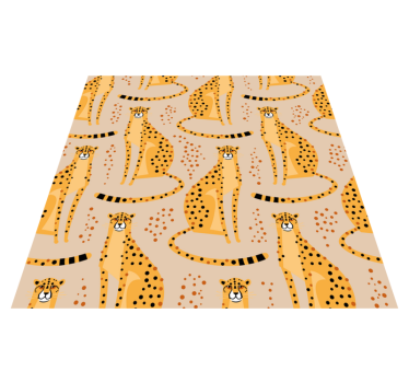 Tapete vinílico de animais padrão de ilustração de leopardo - TenStickers