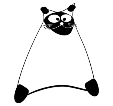 Tapete vinílico de animais contorno monocolor original - TenStickers