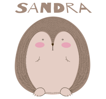 Tapete vinílico de animais personagem de ouriço fofo - TenStickers