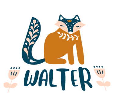 Tapete vinílico de animais ilustração de raposa - TenStickers