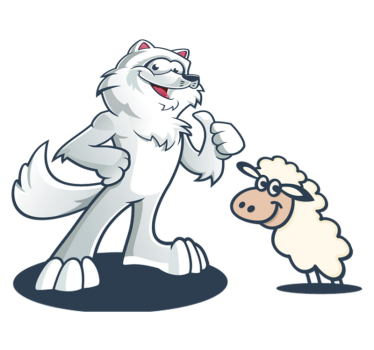 Tapete vinílico de animais lobo alegre - TenStickers
