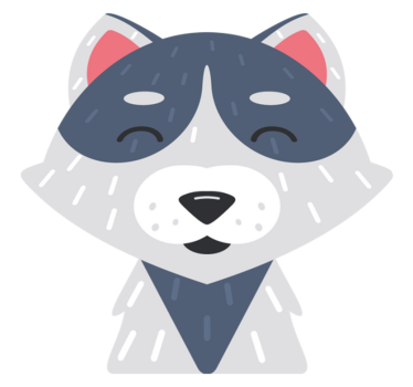 Tapete vinílico de animais rosto de animal feliz - TenStickers