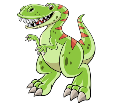 Tapete vinílico de animais tiranossauro rex em cartoon - TenStickers