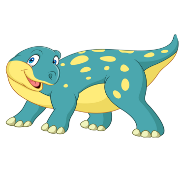 Tapete vinílico de animais dinossauro animado alegre - TenStickers
