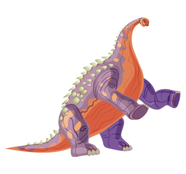 Tapete vinílico de animais personagem dino colorido - TenStickers