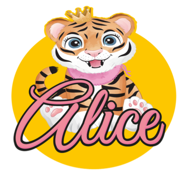 Tapete vinílico de animais ilustração de tigre fofo - TenStickers