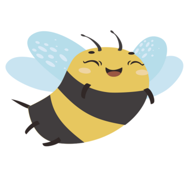 Tapete vinílico de animais abelha voadora alegre - TenStickers
