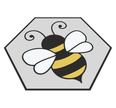 Tapete vinílico de animais com design hexagonal de abelha - TenStickers