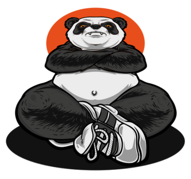 Tapete vinílico de animais panda abraçando a calma - TenStickers