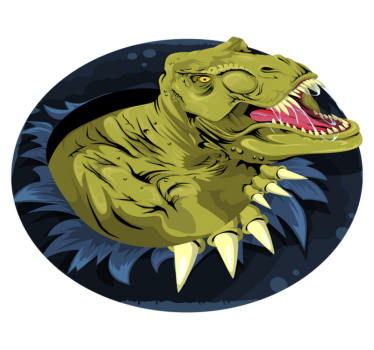 Tapete vinílico de animais cabeça de tyrannossauro - TenStickers