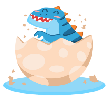 Tapete vinílico de animais filhote de dinossauro feliz - TenStickers