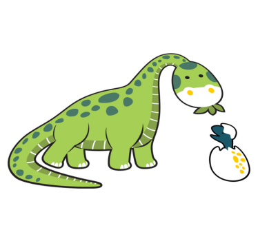 Tapete vinílico de animais filhote de dinossauro fofo - TenStickers