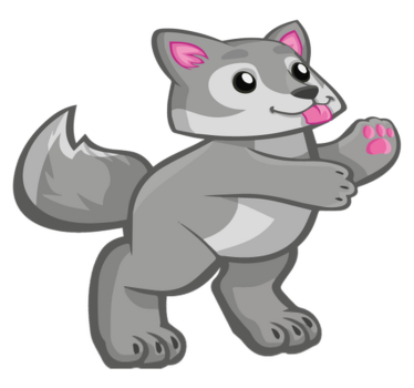 Tapete vinílico de animais personagem cachorrinho brincalhão - TenStickers