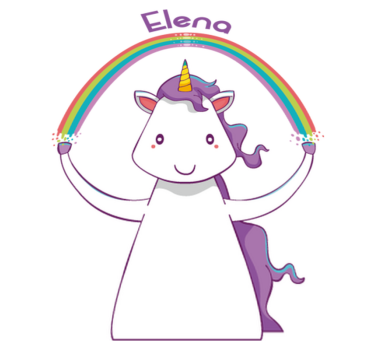 Tapete vinílico de animais com unicórnio e arco-íris - TenStickers