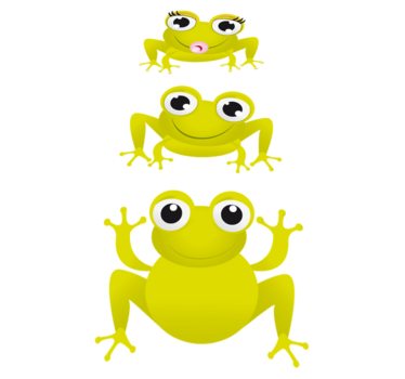 Tapete vinílico de animais sapos filhotes - TenStickers