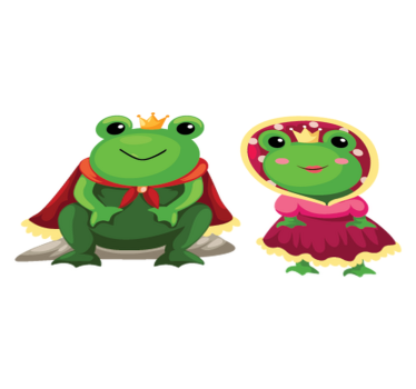 Tapete vinílico de animais rãs rei e rainha - TenStickers