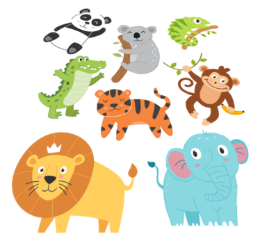 Tapete vinílico de animais desenhados à mão outonais - TenStickers