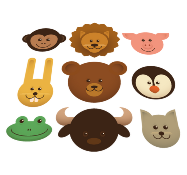 Tapete vinílico de animais criaturas felizes - TenStickers