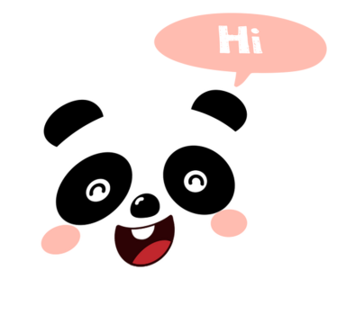 Tapete vinílico de animais panda cartoon acenando - TenStickers