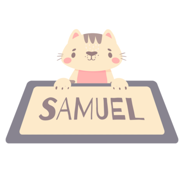 Tapete vinílico de animais com etiqueta de gato - TenStickers