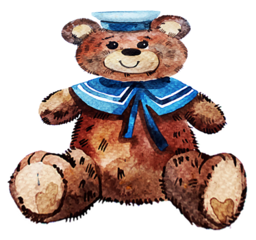 Tapete vinílico de animais urso marinheiro - TenStickers