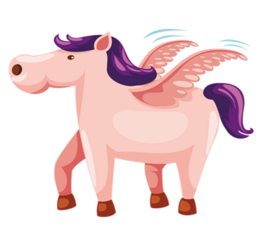 Tapete vinílico de animais pônei alado fofo - TenStickers