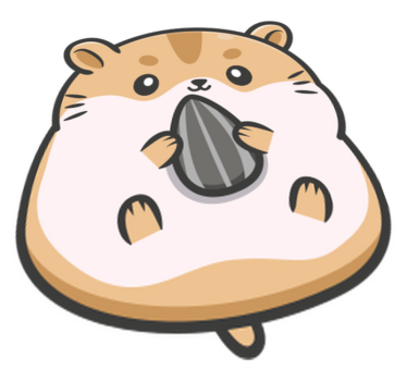 Tapete vinílico de animais gráfico de hamster fofo - TenStickers