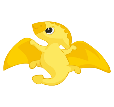 Tapete vinílico de animais dragão amarelo alegre - TenStickers