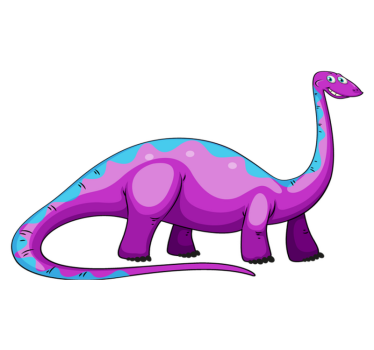 Tapete vinílico de animais dinossauro roxo brincalhão - TenStickers