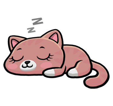 Tapete vinílico de animais ilustração de gato dormindo - TenStickers