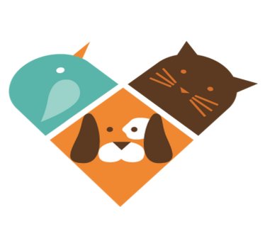 Tapete vinílico de animais rostos de animais coloridos - TenStickers