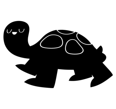 Tapete vinílico de animais tartaruga negra gigante - TenStickers