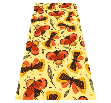 Tapete vinílico de animais com imagem de borboleta na flor - TenStickers