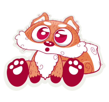 Tapete vinílico de animais raposa anime fofa - TenStickers