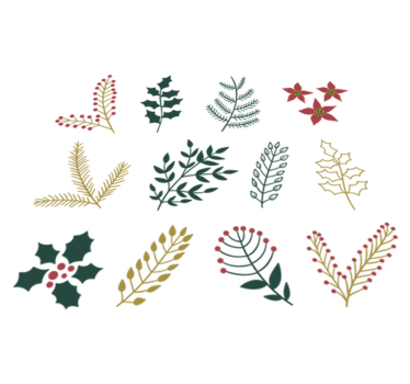 Tapete vinílico para sala de jantar enfeites de natal - TenStickers