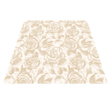 Tapete vinílico para sala de jantar rosas vintage bege - TenStickers
