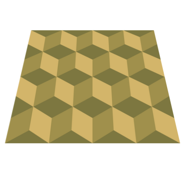 Tapete vinílico para sala de jantar cubos 3d bege - TenStickers