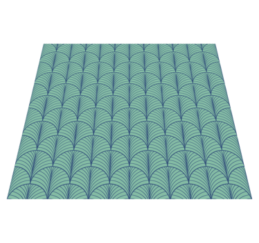Tapete vinílico para sala de jantar verde azul - TenStickers