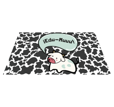 Tapete de vinil infantil vaquinha com nome - TenStickers