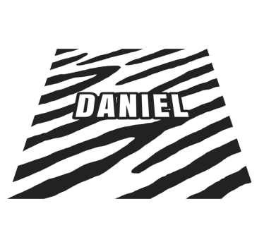 Tapete de vinil com nome padrão de zebra - TenStickers