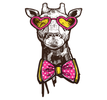 Tapete de vinil moderno girafa hispter - TenStickers