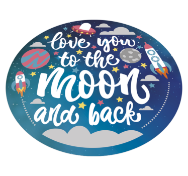 Tapete vinílico frases e textos design circular celestial - TenStickers