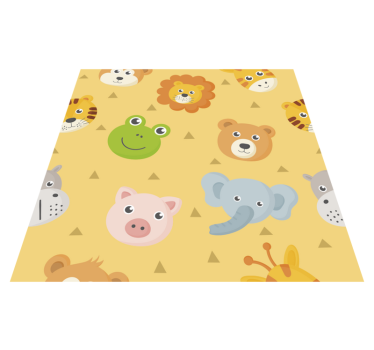 Tapete de vinil animais do jardim zoológico para bebés - TenStickers