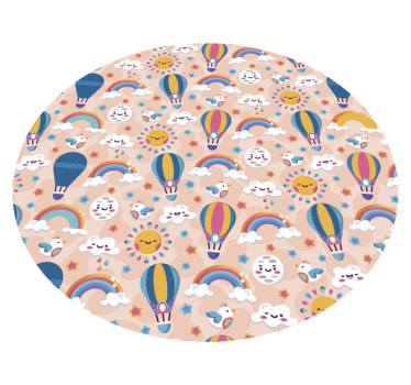 Tapete de vinil para quarto infanitl Nuvens e arco-íris - TenStickers